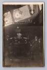 Beer Drinking Men at the Hansford Club RPPC Antique Bohemian Lager Sign Photo