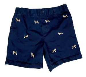 Ralph Lauren Baby bestickt Welpe Hund Shorts Hose 9 Monate marineblau Terrier - Bild 1 von 6