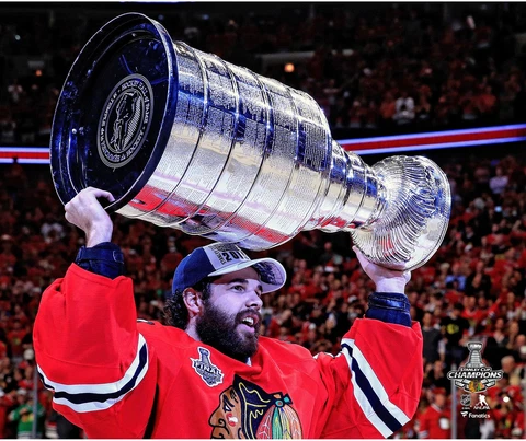 Corey Crawford Chicago Blackhawks 2015 SC Champs Raising Cup 8" x 10" Photo Cover