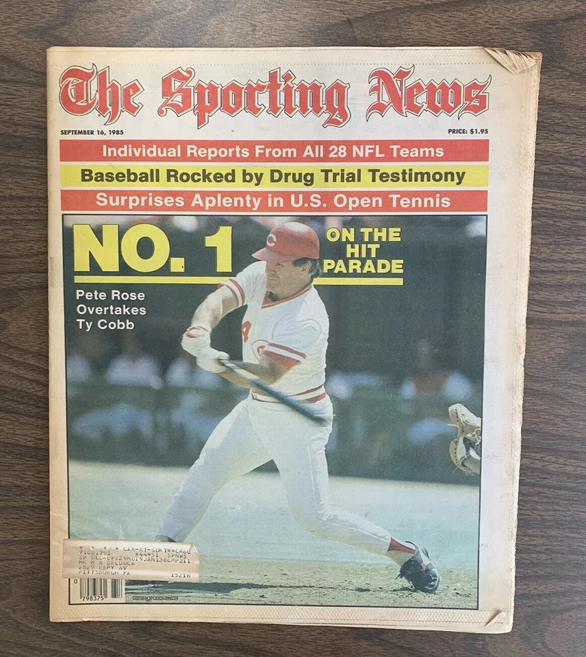 1985 September 16 THE SPORTING NEWS Pete Rose No. 1 The Hit Parade (MH161) - Image 1 of 1