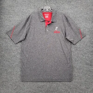 Cincinnati Bearcats Champion Elite Polo Shirt Mens M Medium Gray Short Sleeve - Picture 1 of 13