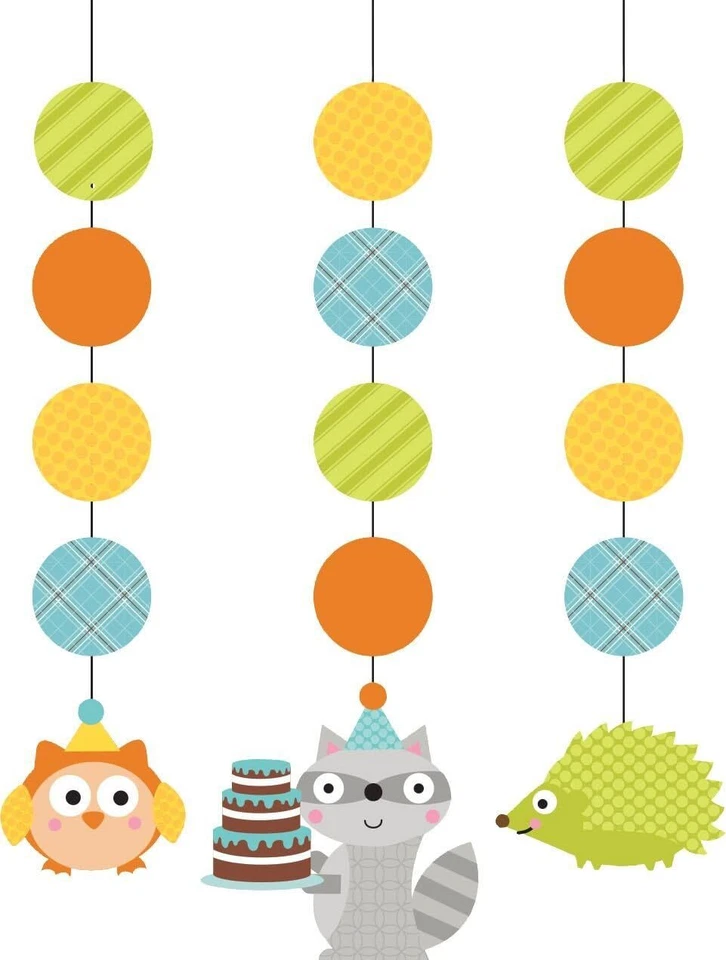 Happi Woodland Boy Animals Kids 1st Birthday Party Decoration Hanging Cutouts - Image 1 of 1