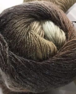 (1) 100 gram Alpaca Active Yarn #58396 Browns Beige Ivory Fine Sport Wt 601yds - Picture 1 of 4