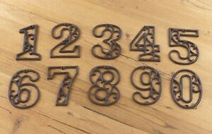 Metal House Numbers Street Address LARGE Rustic Cast Iron Pick #'s from 0-9 #