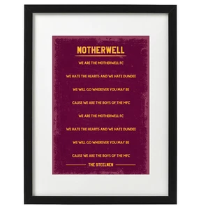 Motherwell FC fans song art print / poster - Picture 1 of 2