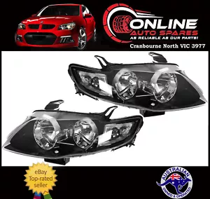 Headlight PAIR fit Ford FG G6 G6E Falcon XT MK F6 BLACK 2008-14 head light turbo - Picture 1 of 2