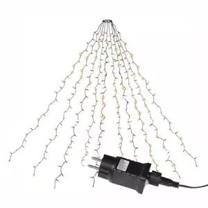 Weihnachtsbaum-Lichterkette 280 LED warm weiß 8 Stränge Trafo 8 Funktionen Xmas - Bild 1 von 6