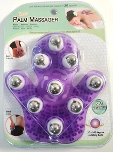 Lindo Palm Stress Relieving Palm Massager 360° Rotating Balls Spa Leg Back Arms - Picture 1 of 8