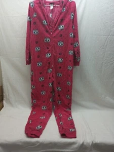 Joe Boxer Cat Adult One Pajamas Womens Cat Suit Hoodie Lounge Sz XL - Picture 1 of 12
