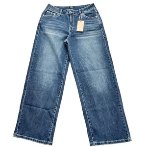 Wide Leg Jeans High Waist Vintage Style Flamingals Women's Pants Size L - Picture 1 of 7