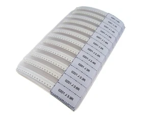 0201 SMD Resistor Kit 51 Value Total 1275 Pieces Surface mount - Picture 1 of 1