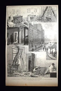 Esplosione della via Saint Jacques Incisione del 1894 - Picture 1 of 1
