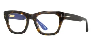Tom Ford Eyeglasses TF6036-B 052 Havana / Black Cat Eye Blue Blocker Lens 52MM - Picture 1 of 3