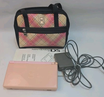 Nintendo DS Lite USG-001 Coral Pink - No Stylus - PARTS or REPAIR  - Image 1 of 4