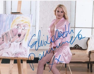 Elizabeth Romanova **FIRMADA A MANO** FOTO 8x10 ~ AUTÓGRAFO ~ Estrella de cine para adultos - Imagen 1 de 1