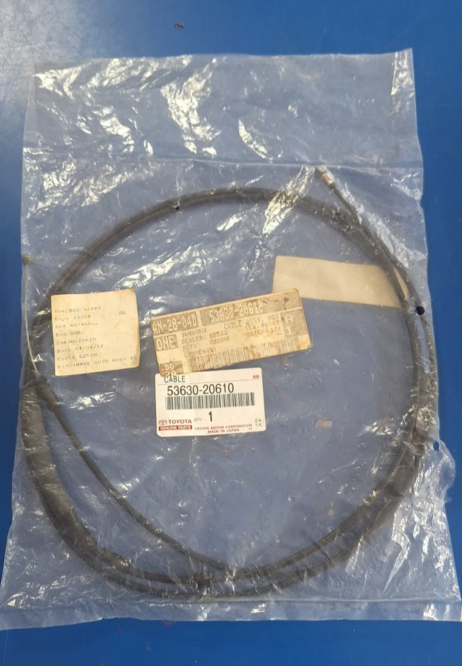 ОРИГИНАЛЬНЫЙ КАБЕЛЬ ВЫПУСКА КАПОТА TOYOTA CELICA 2000-2005 53630-20610 - Изображение 1 из 1