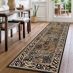 Leopard Runner Rug 2x6, Soft Leopard Patchwork Print Washable Rug Runners for... - Picture 1 of 5