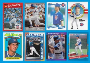 Ryne Sandburg - Chicago Cubs 8 Karten Lot - Fleer, Topps, Donruss HOF (NM-MT) - Bild 1 von 3