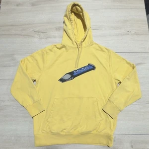 Palace Hoodie Sweater Men's Large Yellow Sweatshirt Graphics Skateboard Skating - Picture 1 of 14