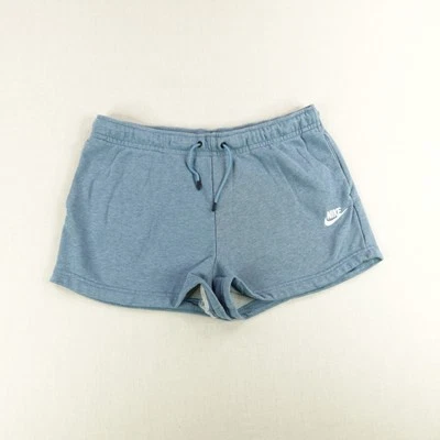 Nike Shorts Womens Large Blue Elevated Essential Terry Sweats Athletic Workout - Image 1 of 4