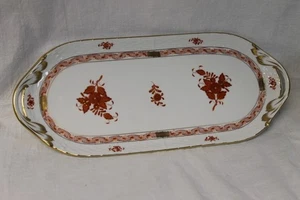 Piatto torta reale vintage Herend Apponyi arancione n. 436 dipinto a mano 36,5 piatto - Foto 1 di 3