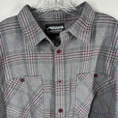 Camisa de franela Mountain Khakis Owen para hombre talla XXL gris a cuadros calce clásico Gorpcore Foto 1 de 4