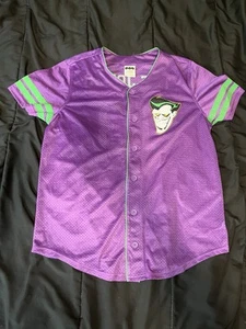 DC Comics The Joker #13 Baseball Jersey Adult Medium Purple Green Button Up Mens - Bild 1 von 9