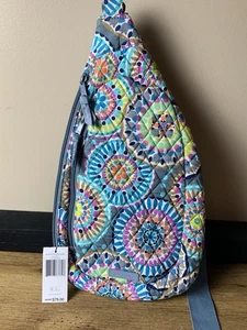 Vera Bradley Sling Backpack “Sunny Medallion" Essential Sling Gym School Work - Picture 1 of 9