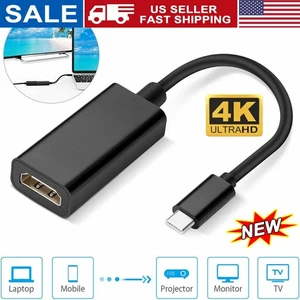Adaptateur USB-C Type C vers HDMI Câble USB 3.1 pour MHL Android Téléphone Tablette Noir - Photo 1 sur 10