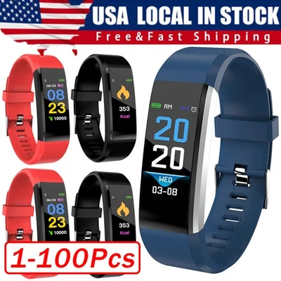USA Sports Fitness Tracker Watch Heart Rate Blood Pleasure Activity Monitor Lot - Image 1 of 4