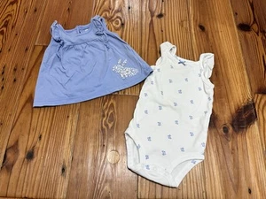 Camicia e Body Primaverile Carter’s 3-6 Mesi Pasqua Primavera Coniglietto Applique Bambino - Foto 1 di 8