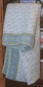 Edredón reversible Pottery Barn estampado cachemir tamaño king azul verdoso verde - Imagen 1 de 6