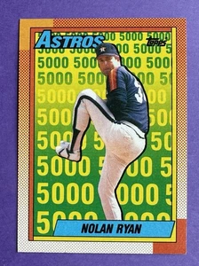 1990 Topps Nolan Ryan 5.000 ponches #4 Astros de Houston (Salón de la Fama) - Imagen 1 de 2