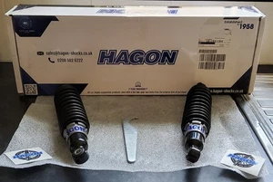 HAGON REAR SHOCKS ROYAL ENFIELD SUPER METEOR 650 25mm SEAT LOWERING 29009SAB - Picture 1 of 7