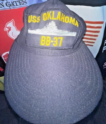 SOMBRERO USS OKLAHOMA BB-37 USN NAVY BARCO CLASE NEVADA ACORAZADO OKIE PEARL HARBOR Foto 1 de 4