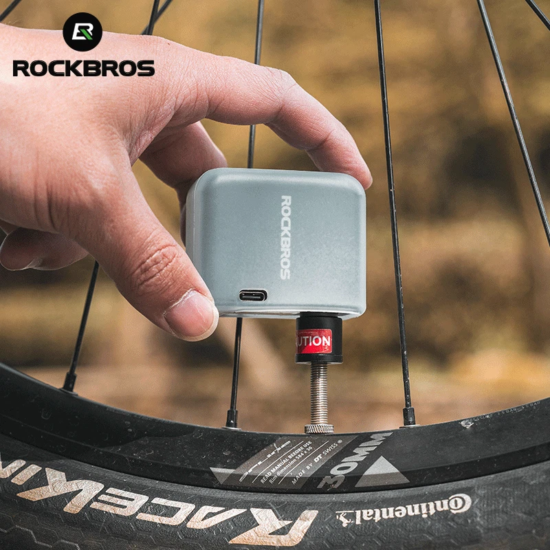 ROCKBROS AS1 Mini Electric Tire Pump Cube Tiny Bicycle Inflator Portable 100PSI - Изображение 1 из 4