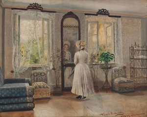 Wojciech Piechowski : "Sunday in the Countryside" (1905) — Giclee Fine Art Print - Picture 1 of 7