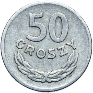 Poland-Polska Poland coin 50 Groszy Groschen 1968-RARE! - Picture 1 of 2