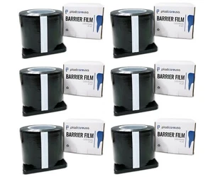 6 x schwarze Barriere Klebebandfolie, Dentaltattoo, Kleber 1200 4"" x 6"" Blätter - Bild 1 von 8