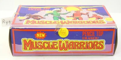 Muscle Warriors, años 80 vintage, caja de exhibición de tienda y figuras, MOTU, Galaxy, KO Foto 1 de 4