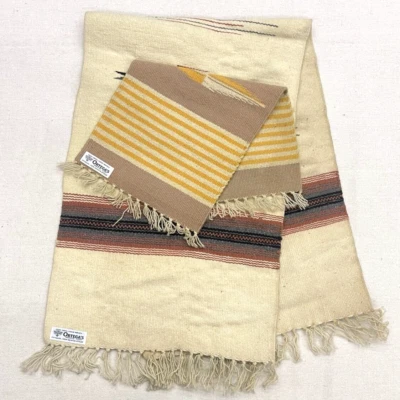 Ortega Weaving Shop Chimayo Lana Tejido a Mano Corredor de Mesa Lote de 2 Suroeste Foto 1 de 4