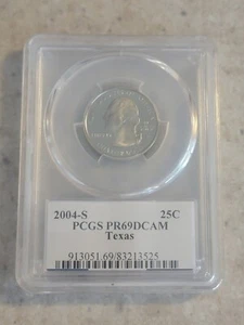 2004-S 25C Texas Washington Quarter PCGS PR69DCAM - Picture 1 of 2