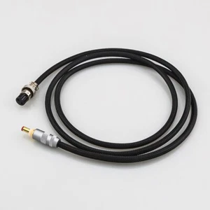 GX16-2Pin to DC 2.1mm/ DC2.5mm 5N Pure Solid Silver HIFI Phono DC Power Cable - Picture 1 of 7
