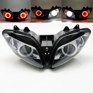 Faro proyector HID ojos de ángel rojo para Yamaha YZF-R1 2002-2003 vigas blancas - Imagen 1 de 20