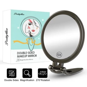 PRETTY SEE Makeup Mirror Double-sided Mirror Handheld Mirror for Daily Makeup - Picture 1 of 5