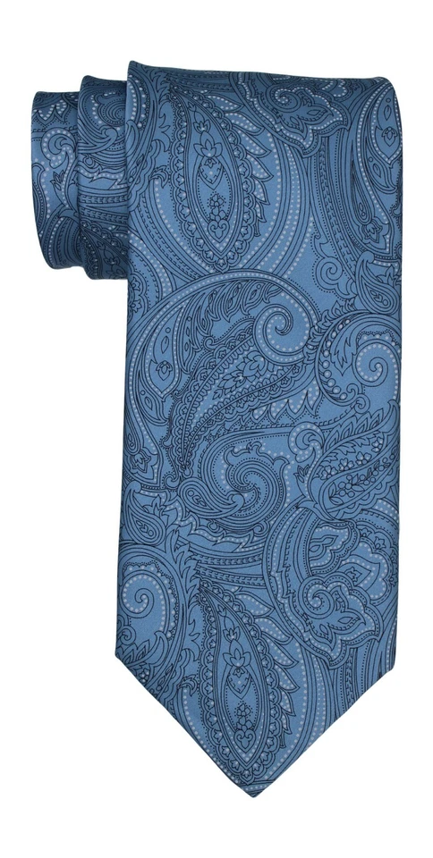 Italo Ferretti Satin Blue Paisley Tie - Image 1 of 1