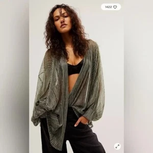 NEW FREE PEOPLE SHIMMER STRIPE KIMONO, OS - Picture 1 of 11