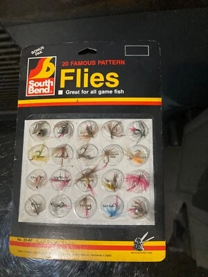 Moscas de pesca South Bend vintage nuevas en tarjeta Foto 1 de 4