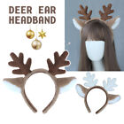 Women Kawaii Lolita Girl Christmas Elk Ear Hairband Cosplay Party Headband Props