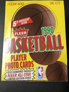 1990-91 Fleer Basketball Wax Box from a sealed Case! 1 Mint Boxes And 36 Packs🙂 - Picture 1 of 8